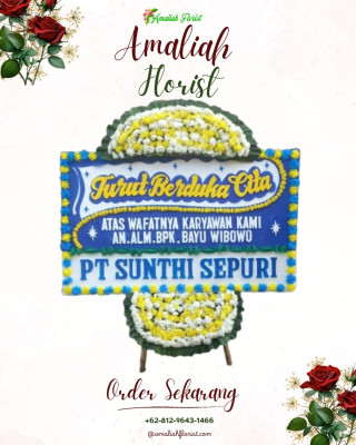 Papan Bunga Duka di Weru